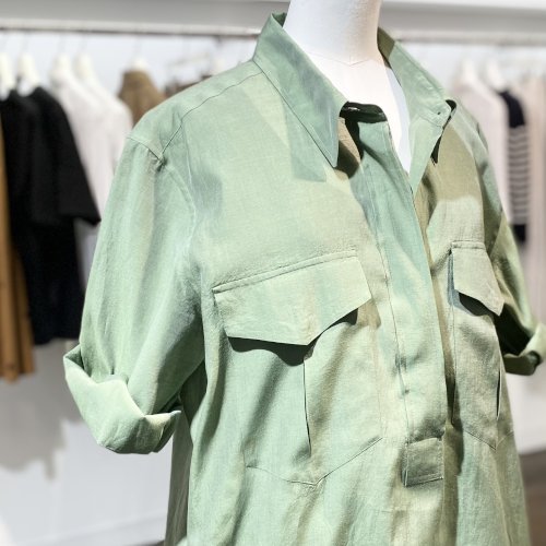 MARGARET HOWELL SHEER COTTON SILK シャツワンピ