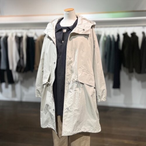 MHL：WASHED COTTON NYLON フードコート