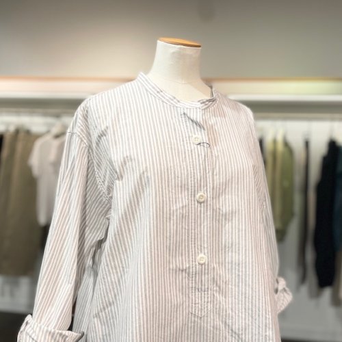 MHL. TRAM STRIPE COTTON レディースシャツ