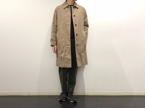 MHL. 18aw ステンカラーコート コットンナイロンキャンバス